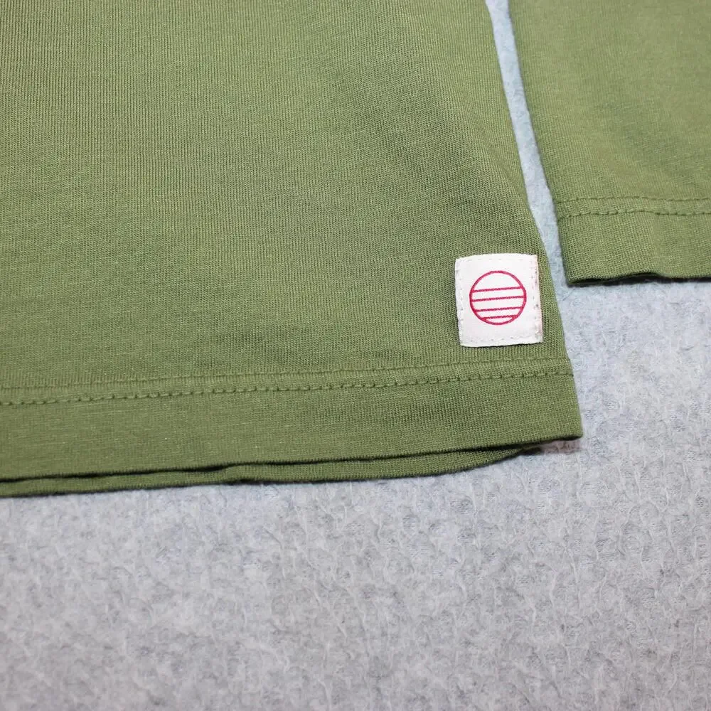 Marine Layer Shirt Men Medium Green Long Sleeve PointClickCare Logo Tee Soft USA